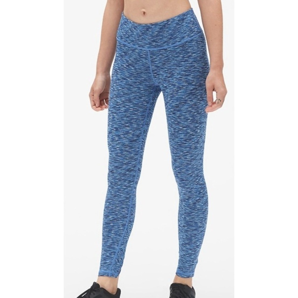 GapFit Blackout Lattice-Back Spacedye Full Length Leggings Size XL